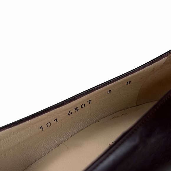 GUCCI‎ Women's Size 9 B Brown Leather Square Closed Toe High Block Hell Pumps - Picture 5 of 13